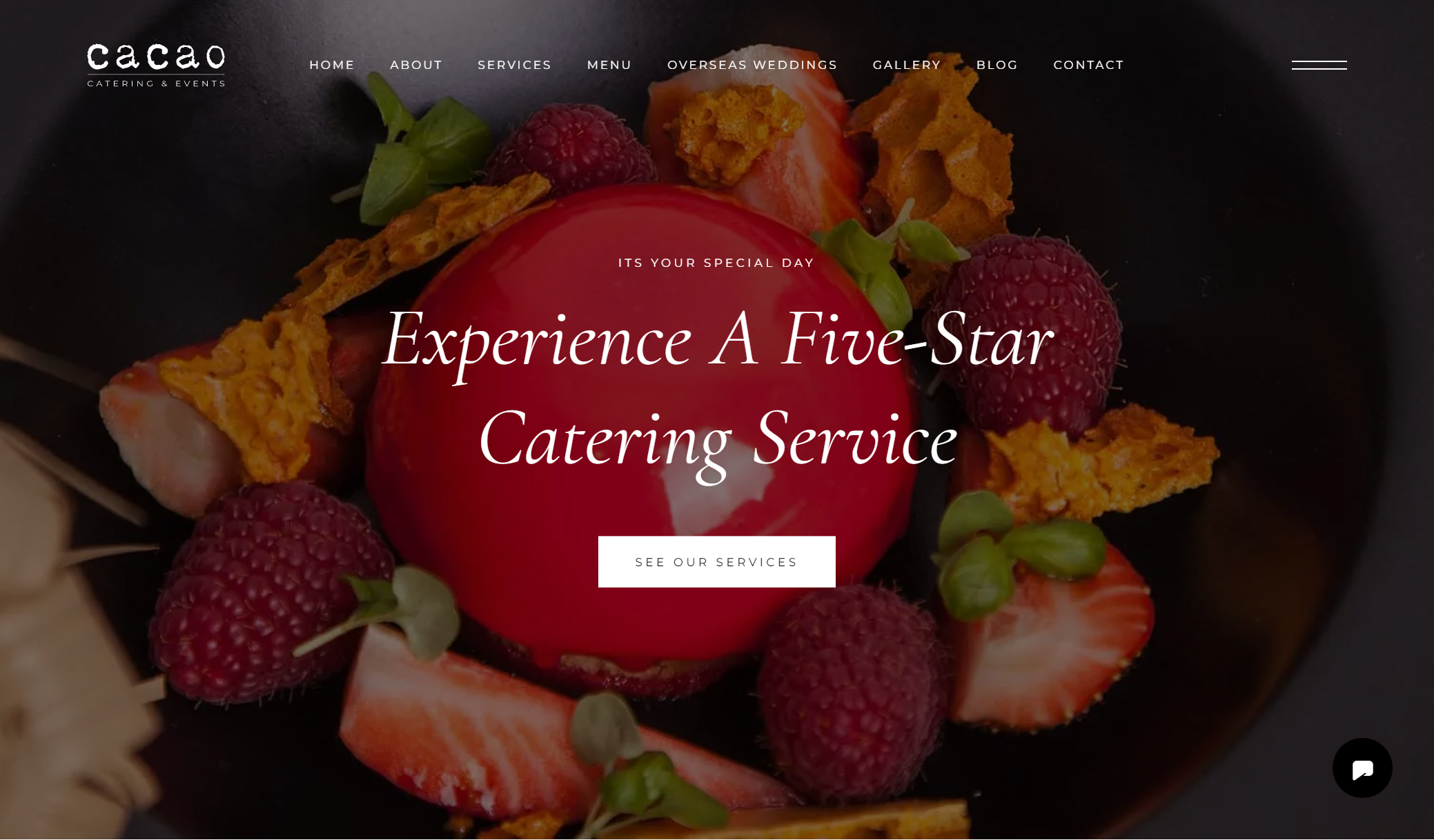 International Recognition for Cacao Catering & Events Website & Design